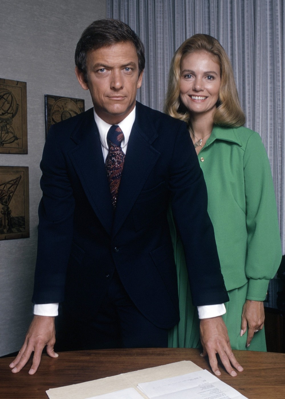 Sharon Acker and Monte Markham in The New Perry Mason (1973)