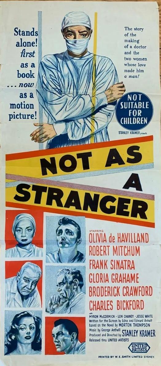 Olivia de Havilland, Robert Mitchum, Frank Sinatra, Charles Bickford, Broderick Crawford, and Gloria Grahame in Not as a Stranger (1955)