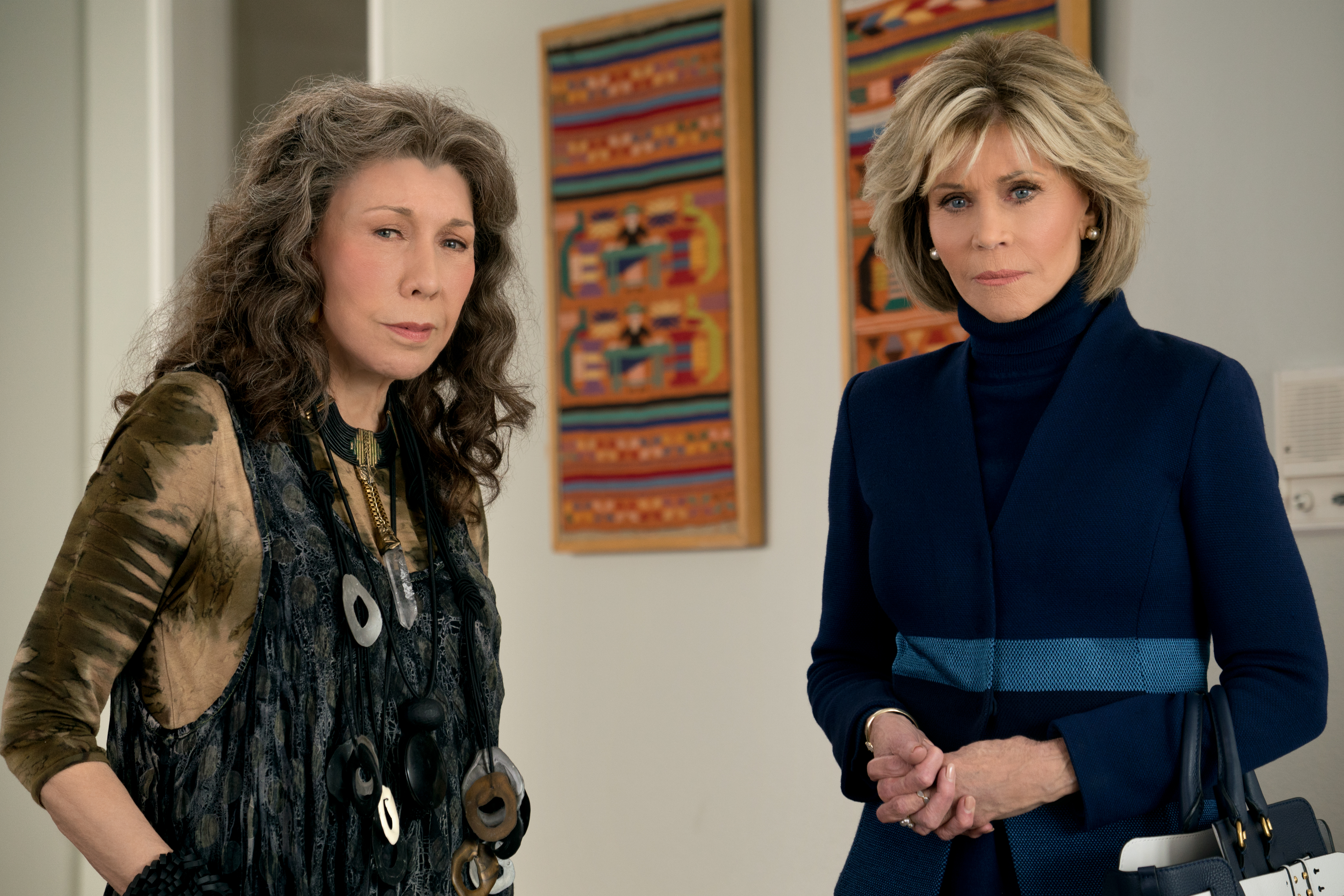 Jane Fonda and Lily Tomlin in Grace and Frankie (2015)