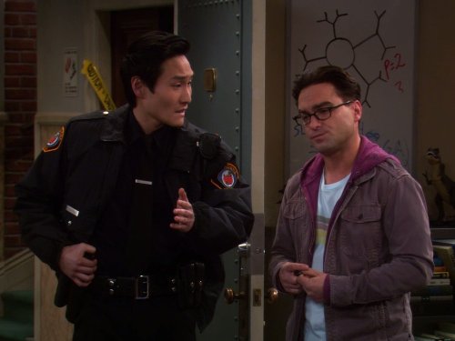 Johnny Galecki and Lanny Joon in The Big Bang Theory (2007)