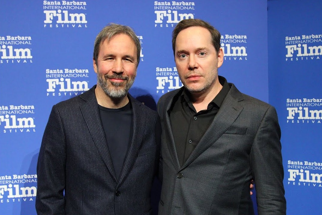 Denis Villeneuve and Jon Spaihts at an event for Dune: Part One (2021)