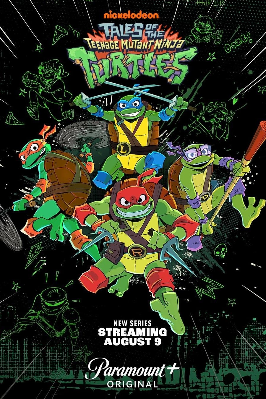 Alanna Ubach, Fred Tatasciore, Brady Noon, Nicolas Cantu, Shamon Brown Jr., Ayo Edebiri, and Micah Abbey in Tales of the Teenage Mutant Ninja Turtles (2024)