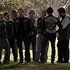 Chris Browning, Kim Coates, Tommy Flanagan, Theo Rossi, Chuck Zito, Kurt Yaeger, David Labrava, and Chris Reed in Sons of Anarchy (2008)