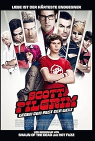 Jason Schwartzman, Michael Cera, Chris Evans, Brandon Routh, Mae Whitman, Mary Elizabeth Winstead, Satya Bhabha, Shôta Saitô, and Keita Saitou in Scott Pilgrim gegen den Rest der Welt (2010)