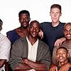 Michael Jordan, Charles Barkley, Tyrone Bogues, Shawn Bradley, Patrick Ewing, and Larry Johnson in Space Jam (1996)