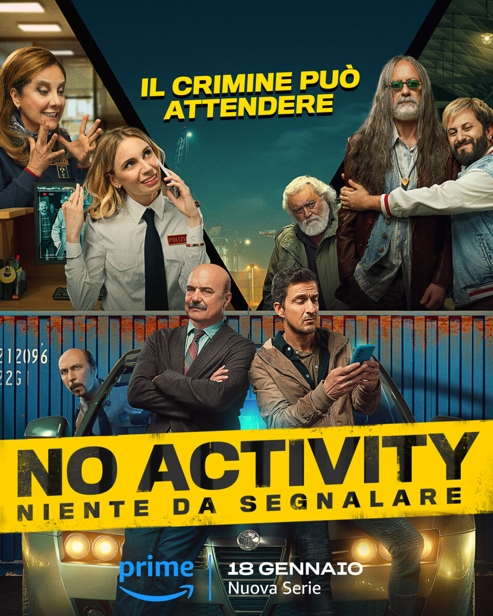 Diego Abatantuono, Rocco Papaleo, Carla Signoris, Alessandro Tiberi, Luca Zingaretti, Maccio Capatonda, Emanuela Fanelli, and Fabio Balsamo in No Activity: Niente da Segnalare (2024)