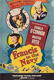 Martha Hyer, Donald O'Connor, and Molly in Francis in the Navy (1955)