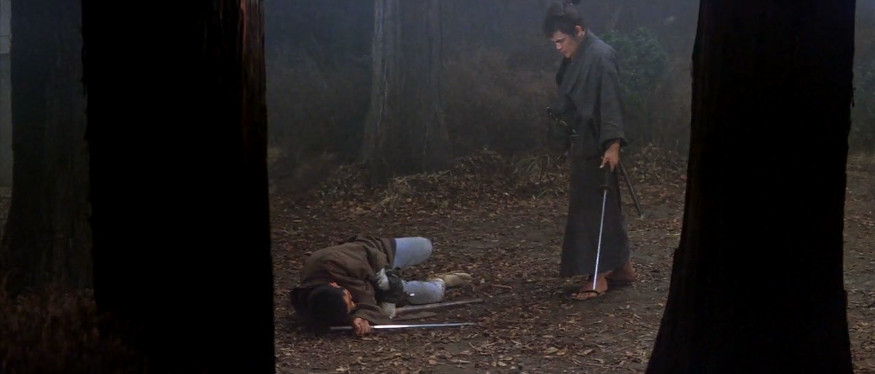 Shintarô Katsu and Makoto Satô in Samaritan Zatoichi (1968)