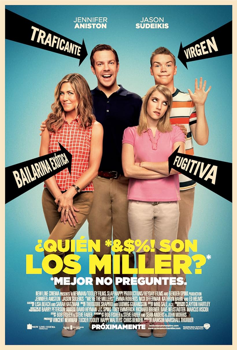 Jennifer Aniston, Emma Roberts, Jason Sudeikis, and Will Poulter in We're the Millers (2013)