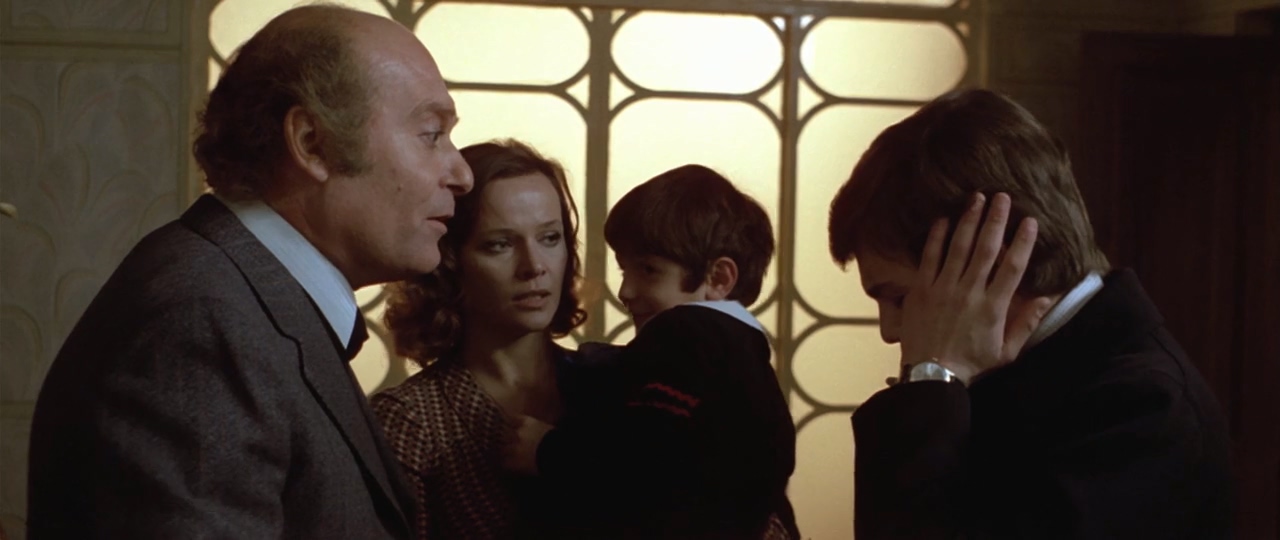 Laura Antonelli, Turi Ferro, Massimiliano Filoni, and Alessandro Momo in Malicia (1973)