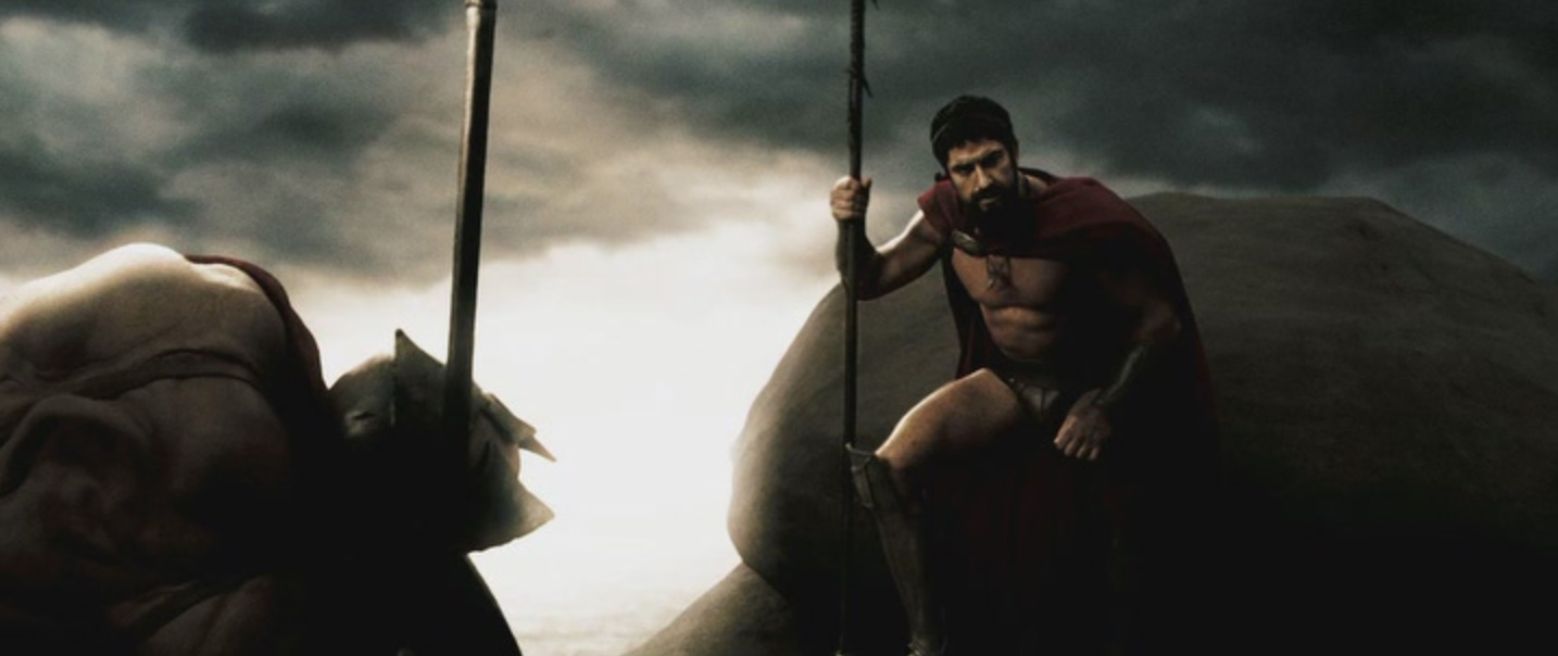 Gerard Butler and Andrew Tiernan in 300 (2006)