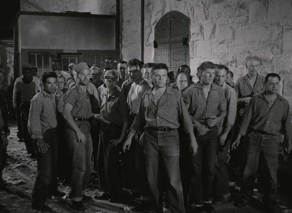 Neville Brand, Leo Gordon, Dabbs Greer, and Alvy Moore in Riot in Cell Block 11 (1954)