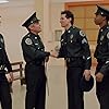 Steve Guttenberg, G.W. Bailey, Lance Kinsey, and Michael Winslow in Police Academy 4: Citizens on Patrol (1987)