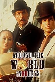 Pierce Brosnan, Eric Idle, and Julia Nickson in La vuelta al mundo en 80 días (1989)