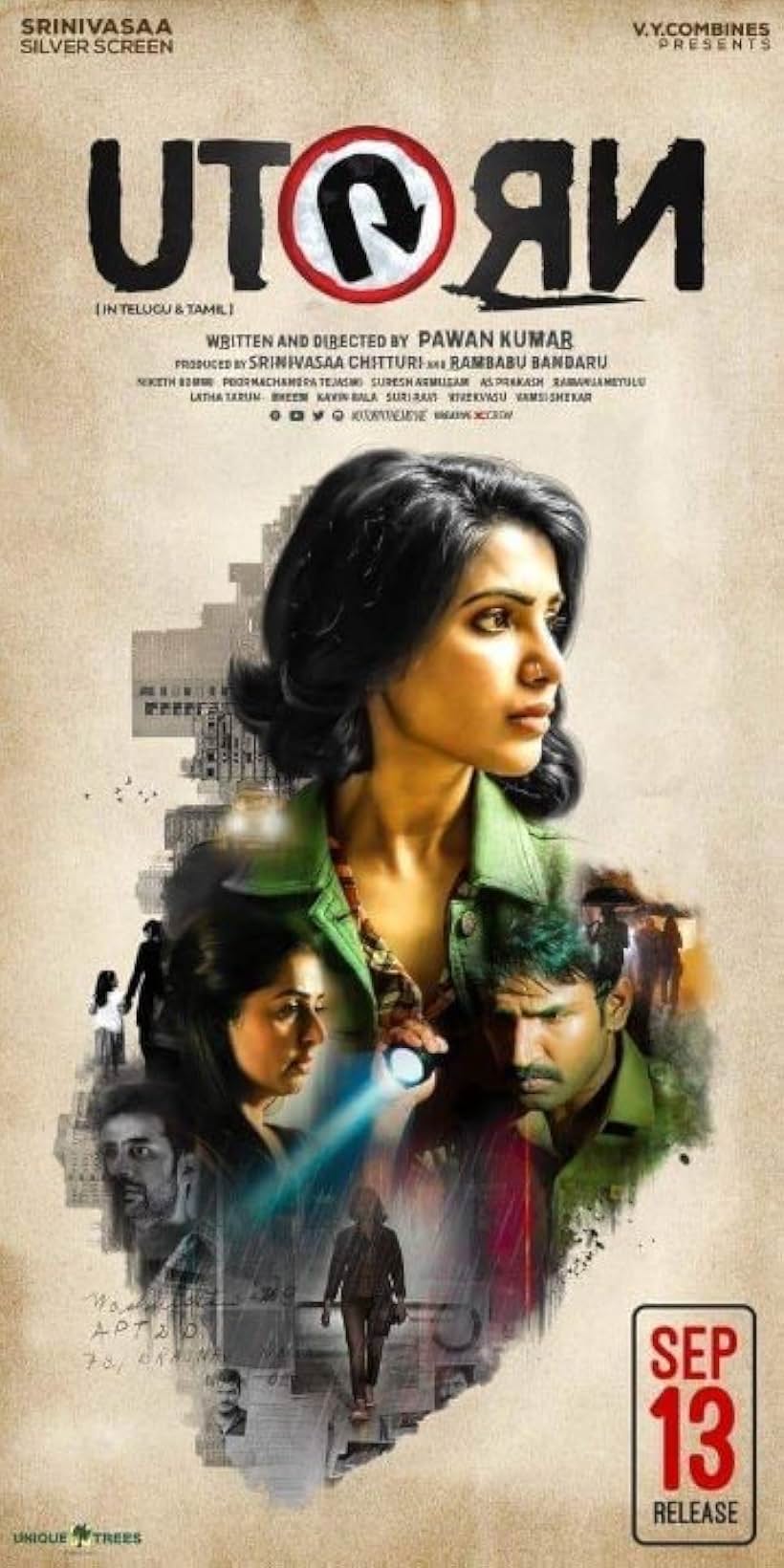 Bhoomika Chawla, Samantha Ruth Prabhu, Aadhi, and Rahul Ravindran in U Turn (2018)