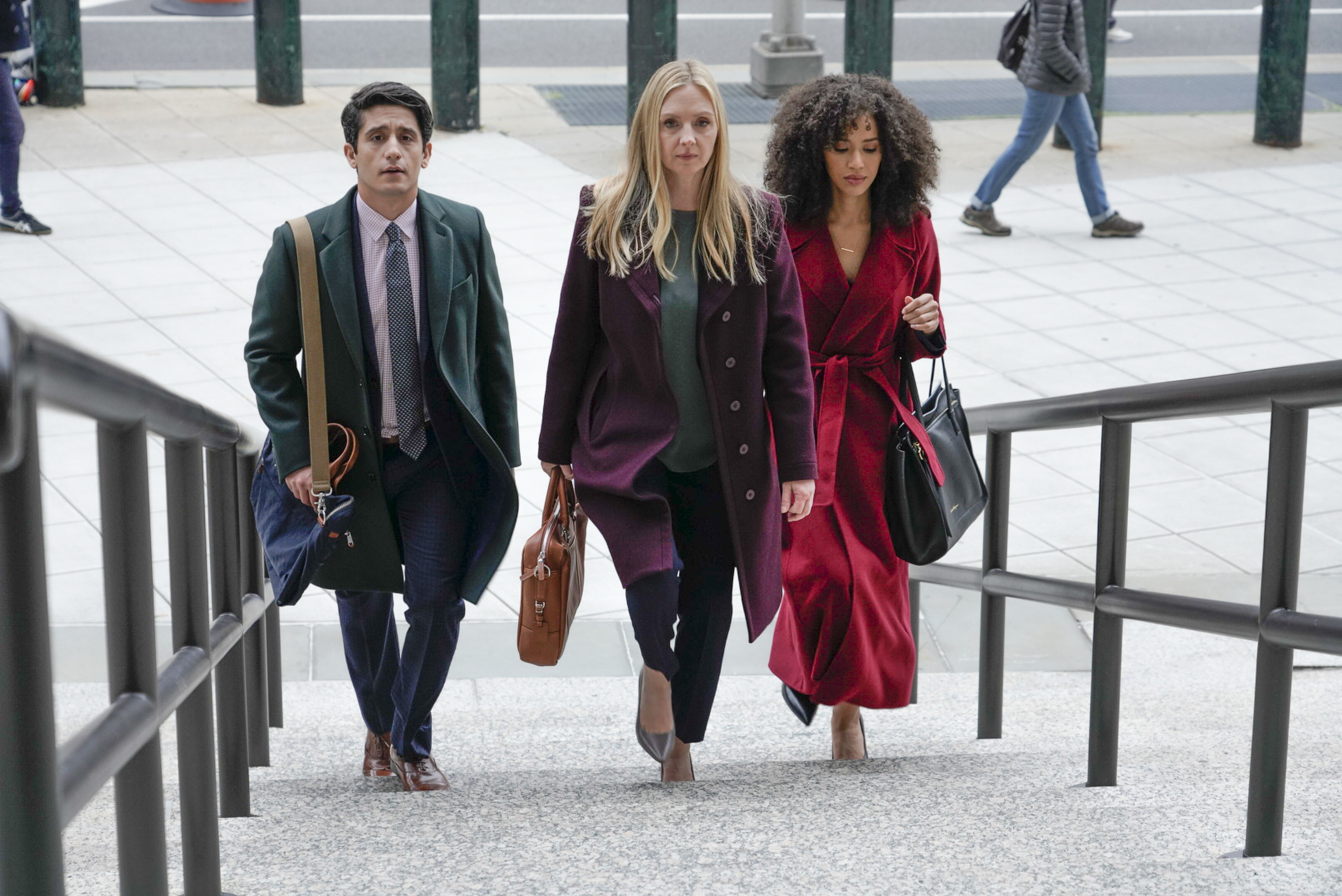 Hope Davis, Wesam Keesh, and Jasmin Savoy Brown in For The People (2018)