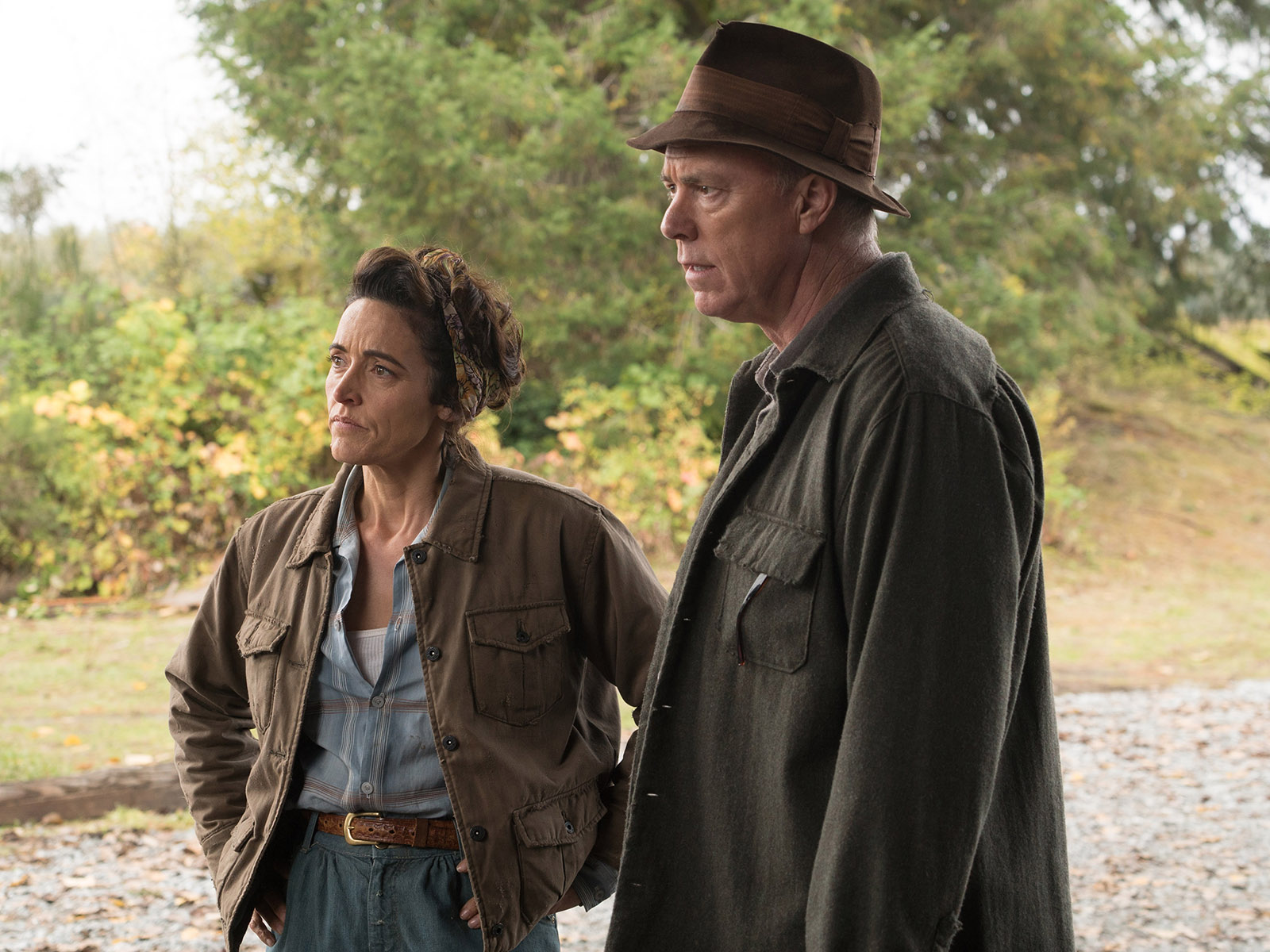 Michael Gaston and Janet Kidder in The Man in the High Castle (2015)