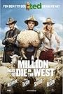 Charlize Theron, Liam Neeson, and Seth MacFarlane in A Million Ways To Die In The West (2014)