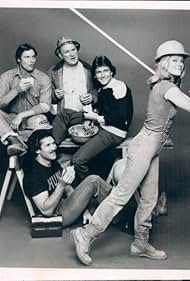 Douglas Barr, Philip Brown, Susan Buckner, Tim Rossovich, and Dolph Sweet in When the Whistle Blows (1980)