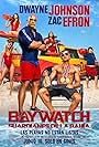 Dwayne Johnson, Alexandra Daddario, Zac Efron, Ilfenesh Hadera, Jon Bass, and Kelly Rohrbach in Baywatch: Guardianes de la bahía (2017)