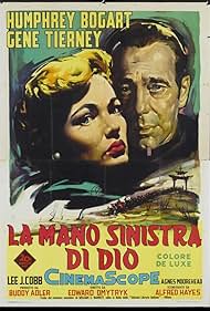 Humphrey Bogart and Gene Tierney in La mano sinistra di Dio (1955)