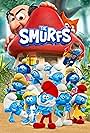 Davis Freeman, Youssef El Kaoukibi, Vincent Broes, Mark Irons, and Bérangère McNeese in The Smurfs (2021)