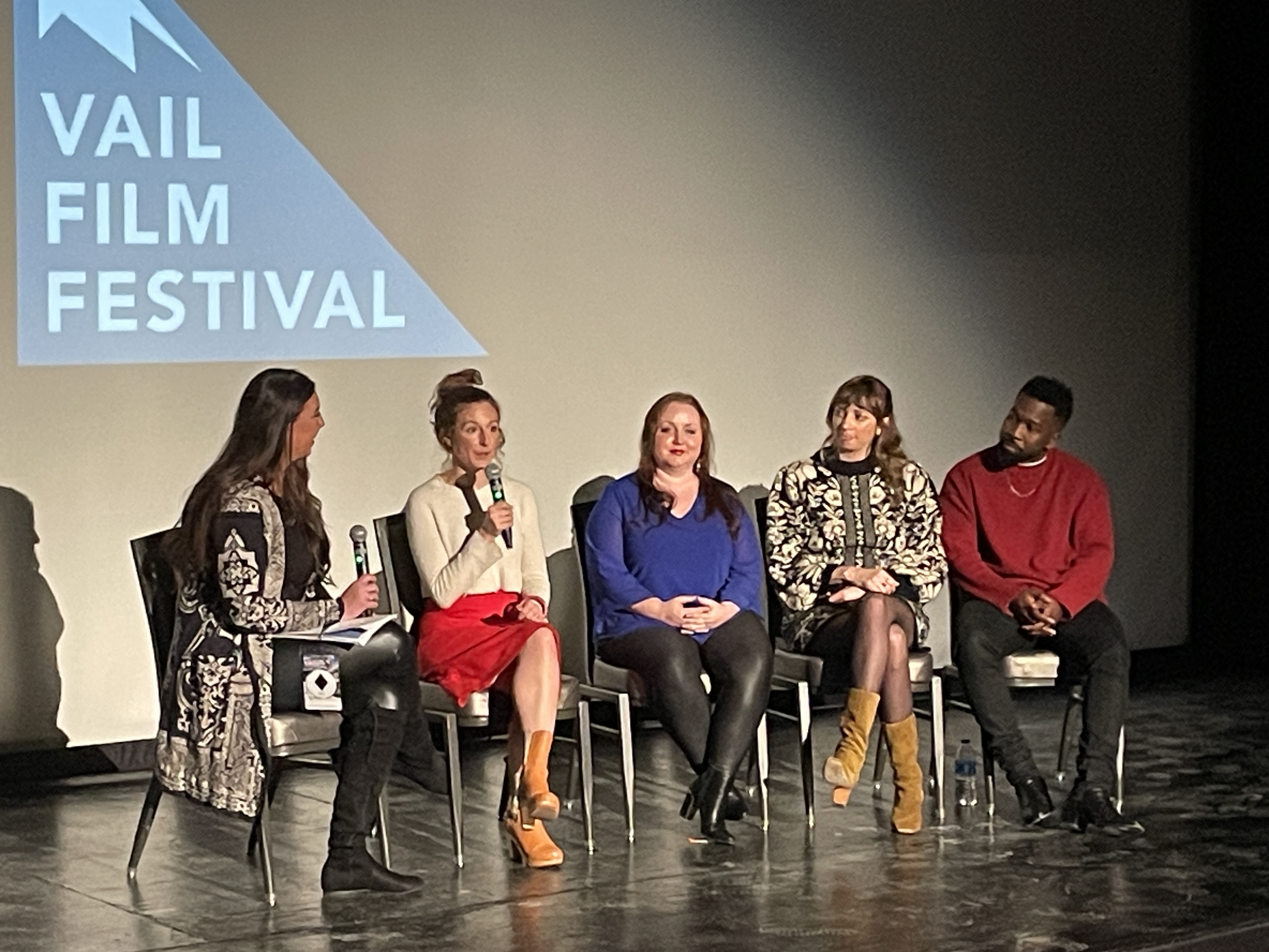 Lauren Lapkus, Jean Elie, Nora Fiffer, and Jessie Holder Tourtellotte at an event for Another Happy Day (2023)