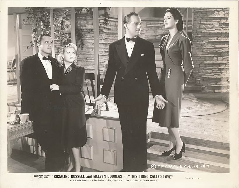 Melvyn Douglas, Gloria Dickson, Allyn Joslyn, and Rosalind Russell in This Thing Called Love (1940)