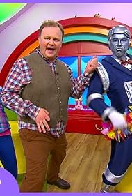 Justin Fletcher, Steven Kynman, and Rebecca Keatley in The CBeebies House Show (2016)