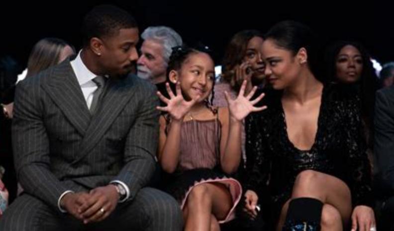 Michael B. Jordan, Mila Davis-Kent, and Tessa Thompson in Creed III: Rocky's Legacy (2023)