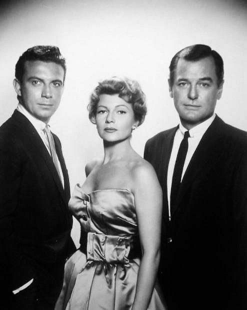 Rita Hayworth, Anthony Franciosa, and Gig Young in The Story on Page One (1959)