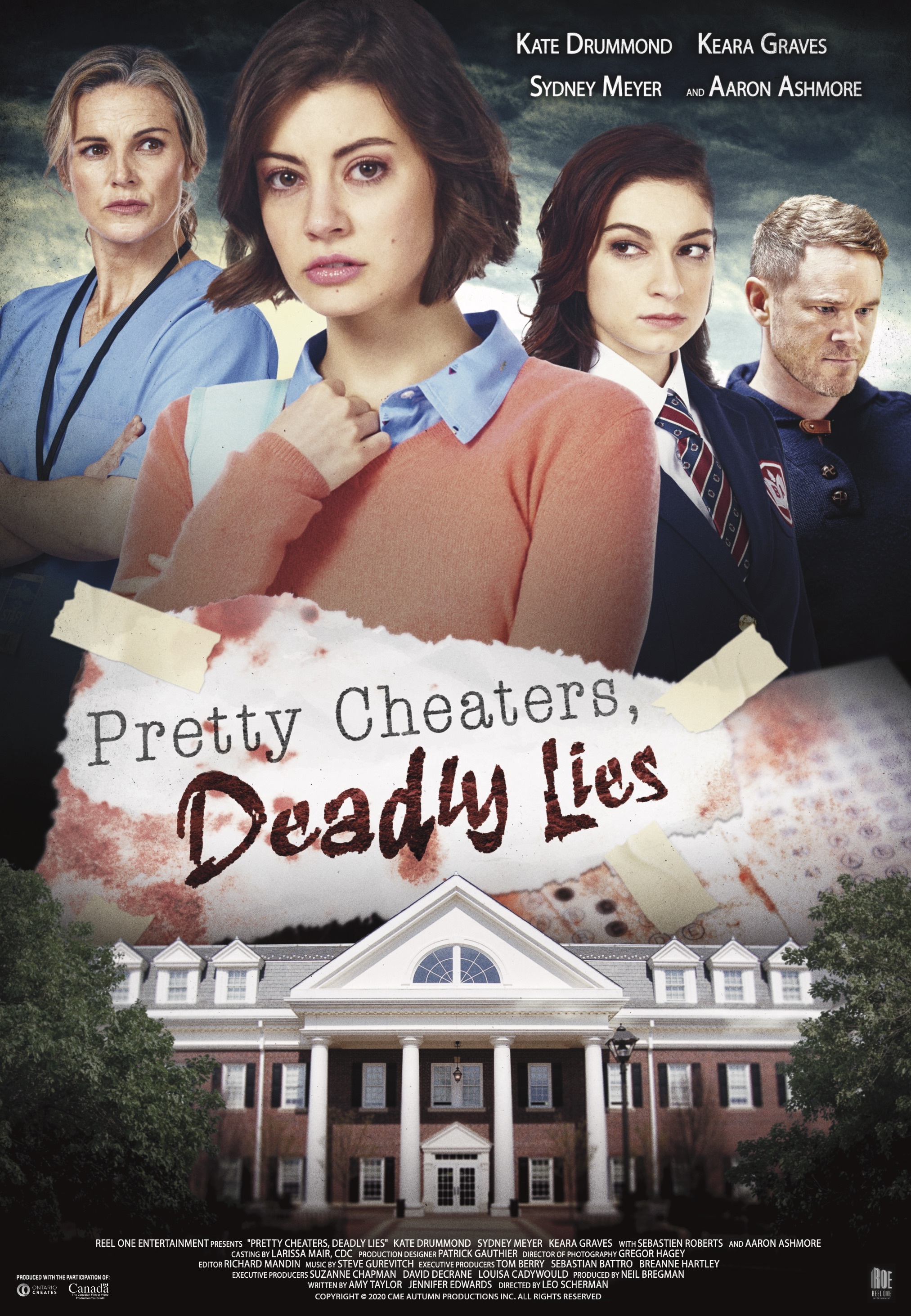 Sebastien Roberts, Kate Drummond, Keara Graves, and Sydney Ozerov-Meyer in Pretty Cheaters, Deadly Lies (2020)