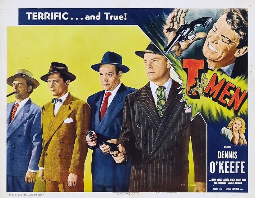 Wallace Ford, Dennis O'Keefe, Jack Overman, and Alfred Ryder in T-Men (1947)