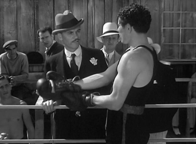 Max Baer and Walter Huston in Un coeur, deux poings (1933)