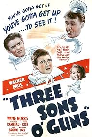 William T. Orr, Tom Brown, Wayne Morris, and Irene Rich in Three Sons o' Guns (1941)