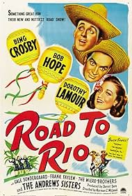 Bing Crosby, Bob Hope, and Dorothy Lamour in Camino a Río (1947)