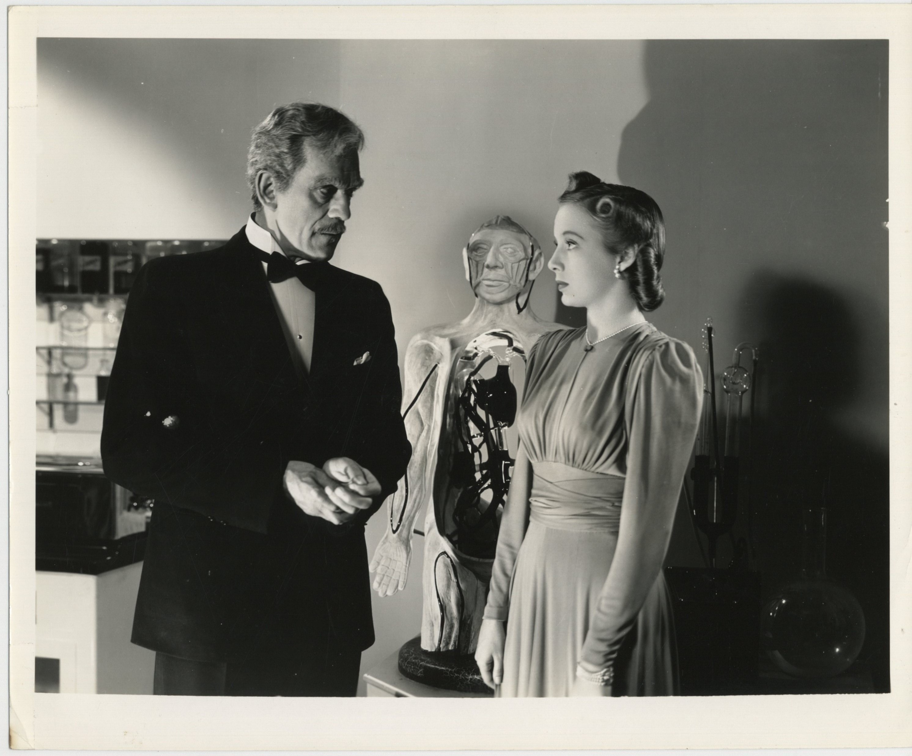 Boris Karloff and Evelyn Keyes in Before I Hang (1940)