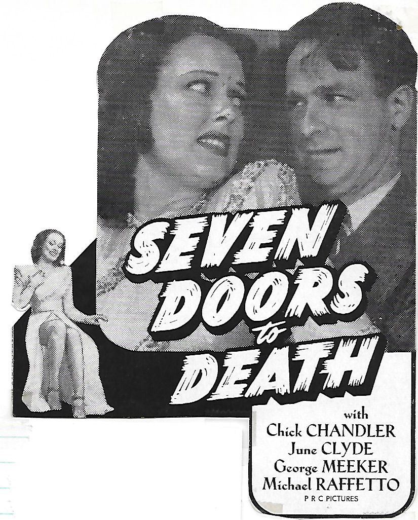 Rebel Randall, Chick Chandler, and June Clyde in Seven Doors to Death (1944)