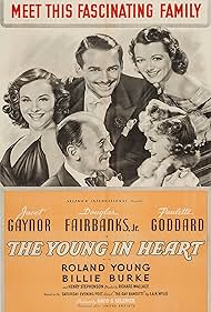 Billie Burke, Douglas Fairbanks Jr., Paulette Goddard, Janet Gaynor, and Roland Young in Los alegres vividores (1938)