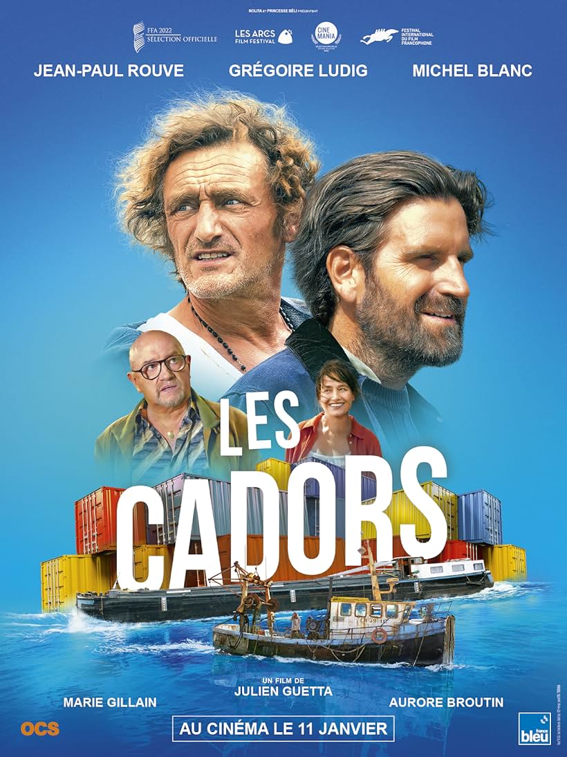 Marie Gillain, Michel Blanc, Jean-Paul Rouve, and Grégoire Ludig in Les cadors (2022)