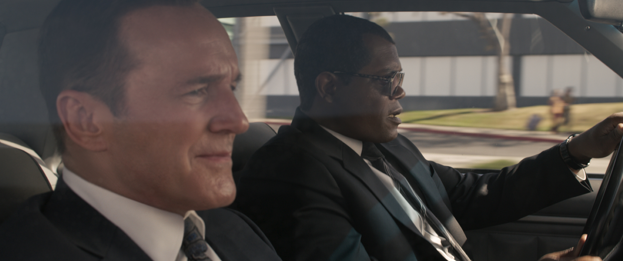 Samuel L. Jackson and Clark Gregg in Captain Marvel (2019)