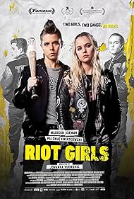 Munro Chambers, Paloma Kwiatkowski, Madison Iseman, and Evan Marsh in Riot Girls (2019)