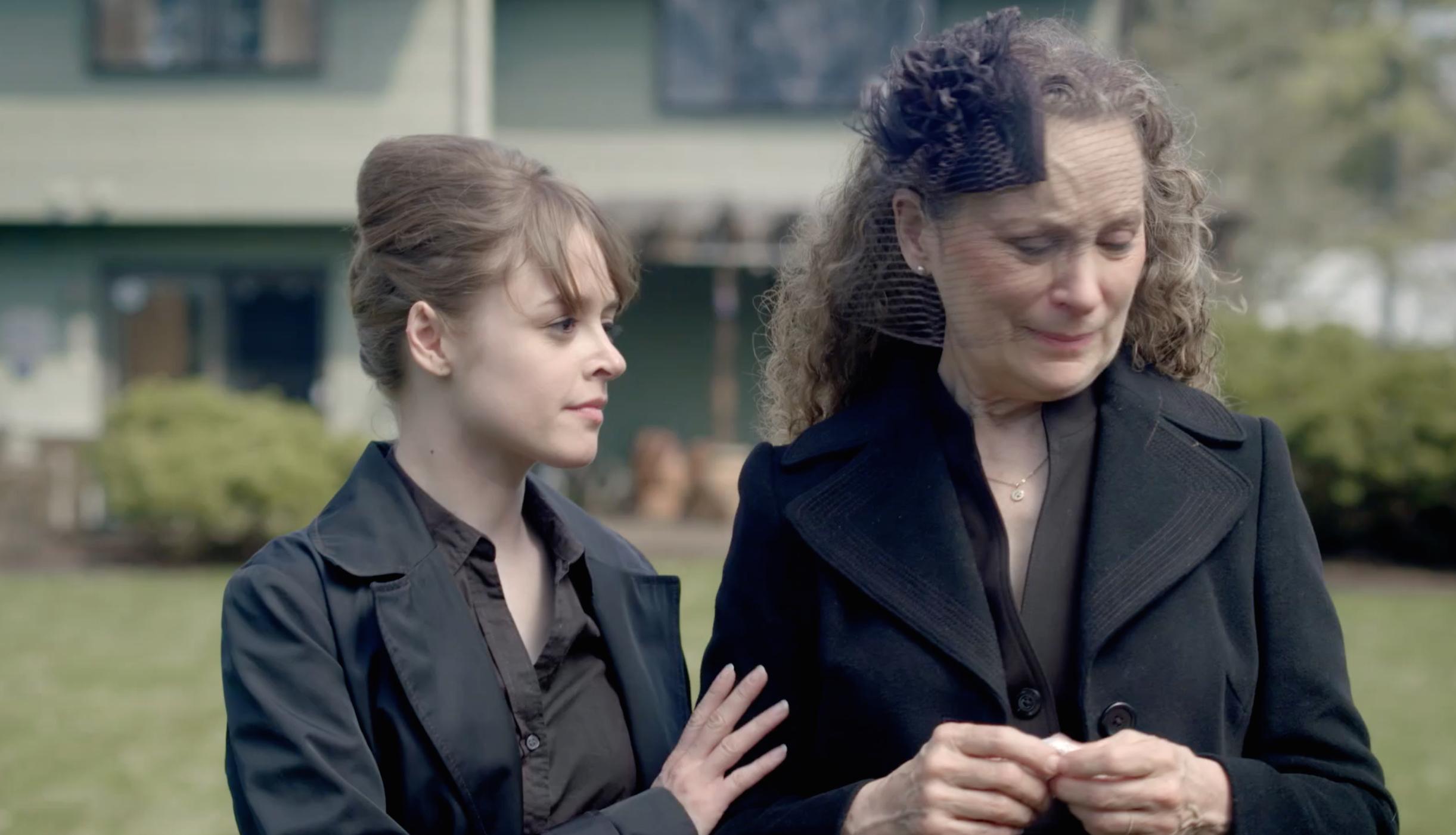 Lizbeth Mackay and Lauren Ashley Carter in Bereavement (2014)