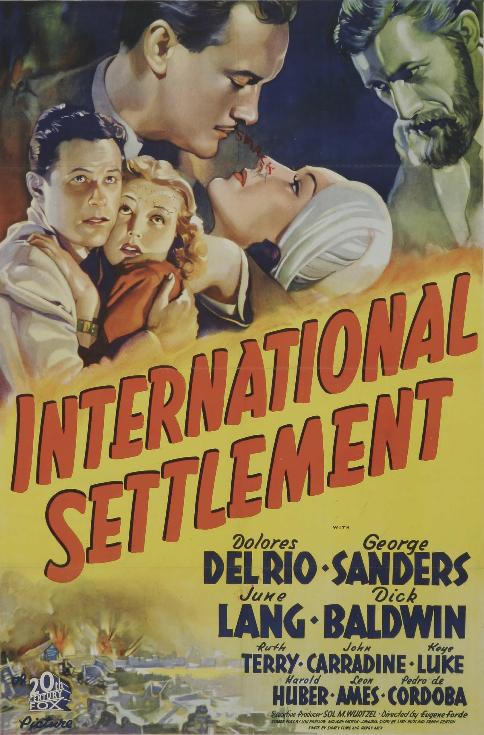 George Sanders, Dolores Del Río, Dick Baldwin, and June Lang in International Settlement (1938)