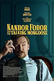 Minnie Driver, Christopher Lloyd, Sara Deane, Simon Pegg, Robert Paschall Jr., Karl Hall, Adam Sigal, Dominic Burns, Bill Prokopow, Sasha Yelaun, and Jack Christian in Nandor Fodor and the Talking Mongoose (2023)