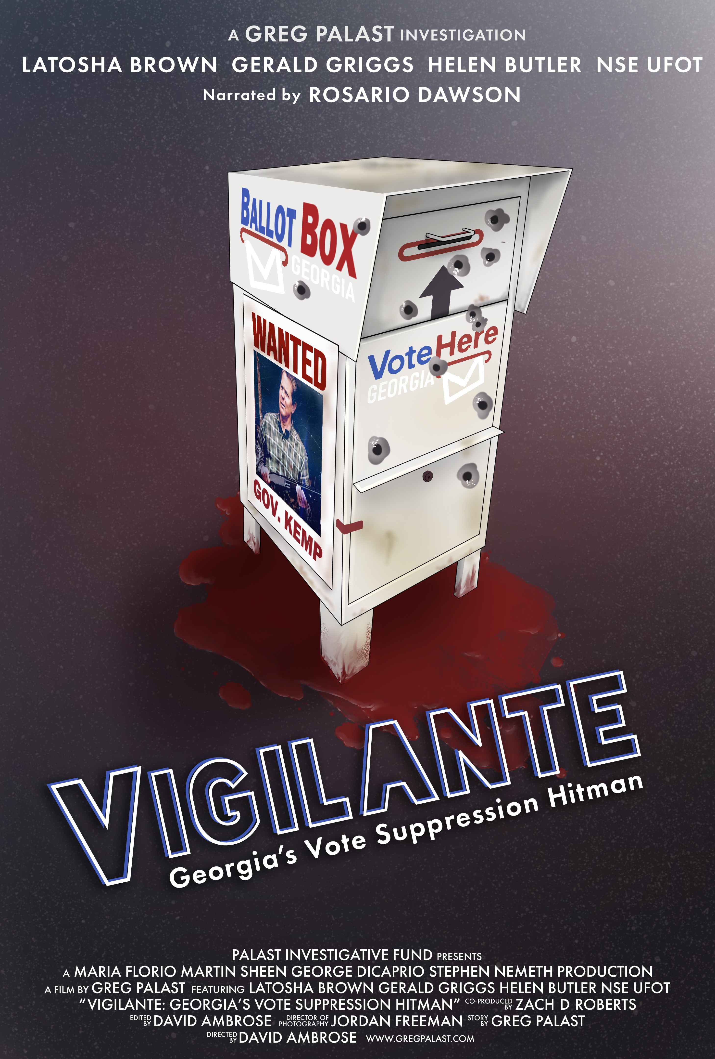 Maria Florio, Sutton York, Greg Palast, David Ambrose, and Jordan Freeman in Vigilantes Inc.: America's New Vote Suppression Hitmen (2024)