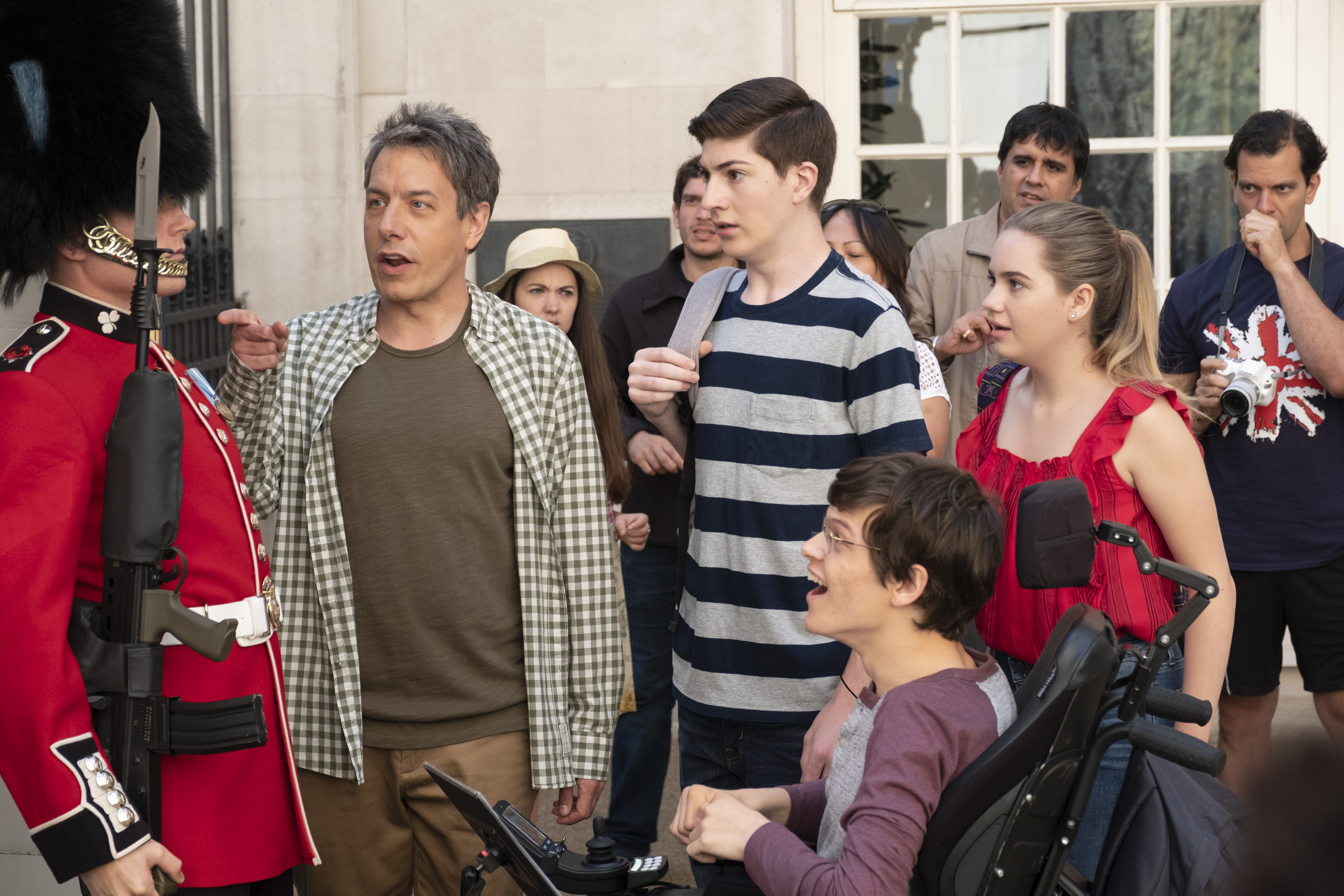 John Ross Bowie, Kyla Kenedy, Mason Cook, and Micah Fowler in Speechless (2016)