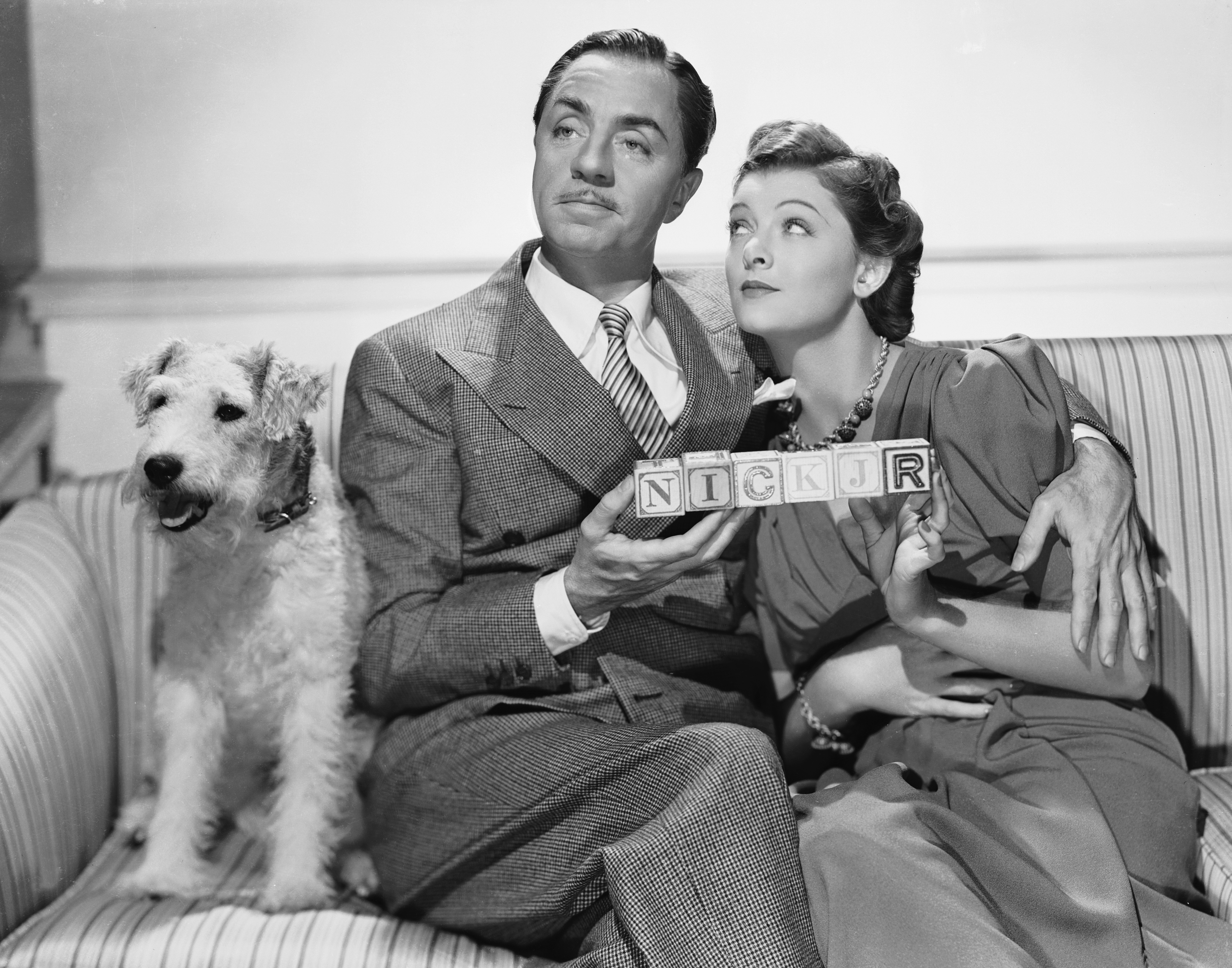 Myrna Loy, William Powell, and Asta at an event for Another Thin Man (1939)