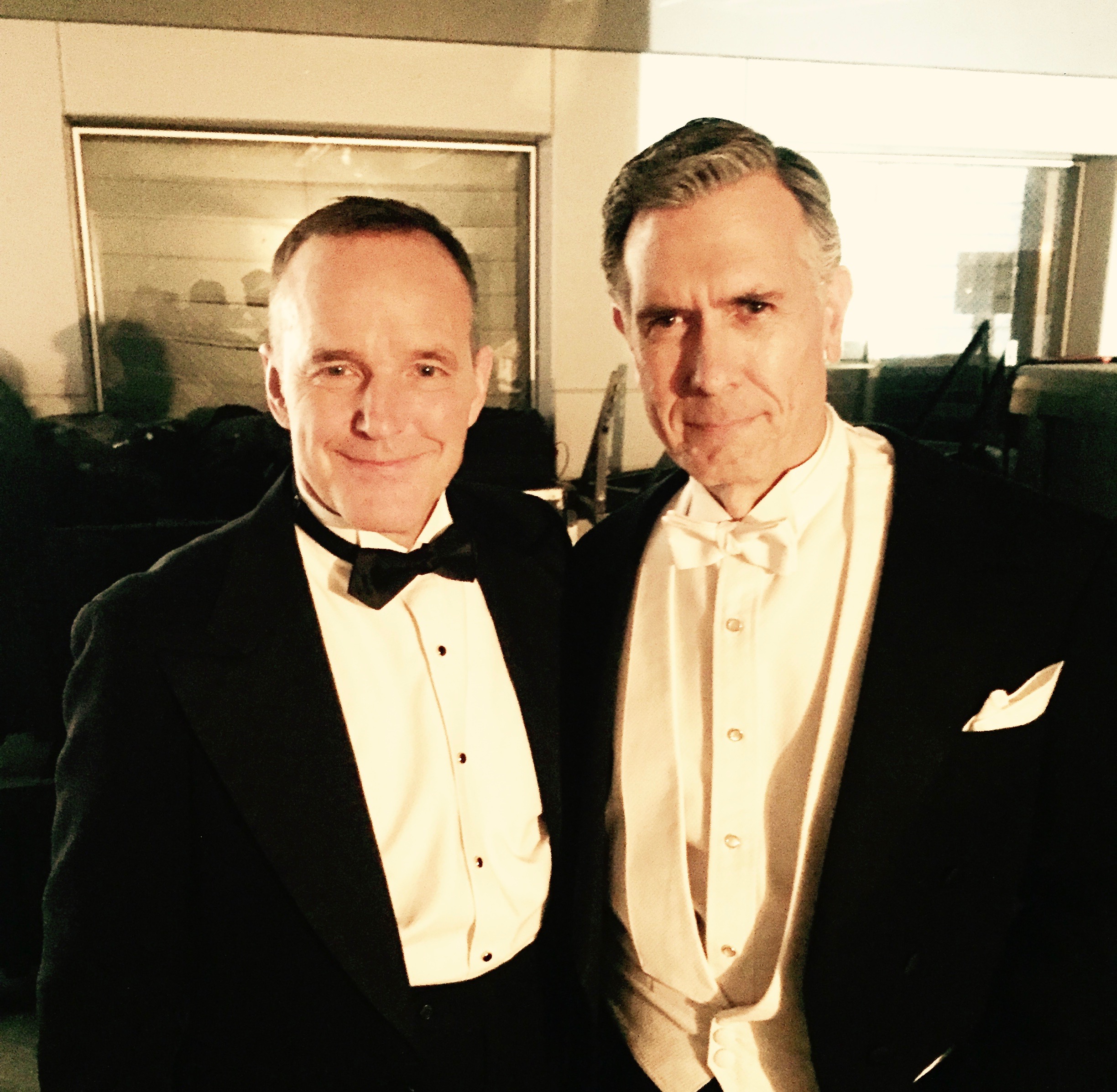 Joseph Culp as ""FDR",  with Clark Gregg "Agent Coulson", Marvel's Agents of S.H.I.E.L.D.