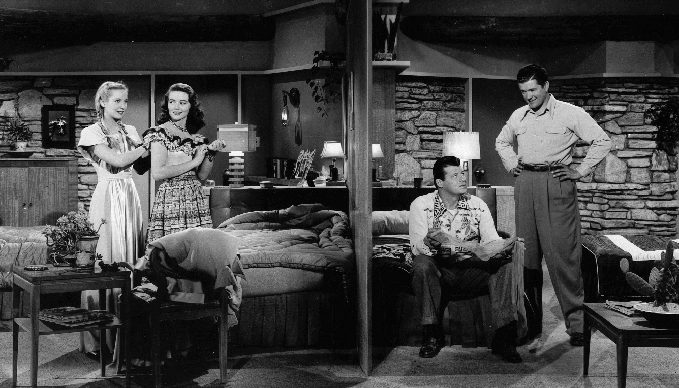 Jack Carson, Penny Edwards, Dorothy Malone, and Dennis Morgan in Two Guys from Texas (1948)